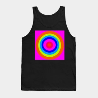 Hot Pink Circle Pattern Tank Top